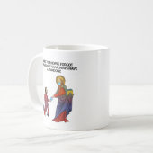 Meme für mittelalterliche Kunst - Gesichtsmaske Kaffeetasse (Vorderseite Links)