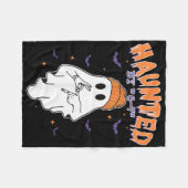 Meme Halloween Haunted  Fleecedecke (Vorderseite (Horizontal))