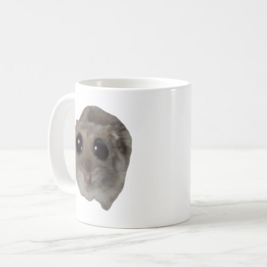 meme, hamster, hamster meme, sad hamster, funny kaffeetasse (Vorderseite Links)