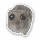 meme, hamster, hamster meme, sad hamster, funnyham aufkleber (Vorderseite)