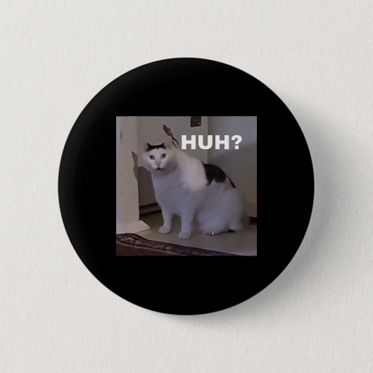 Meme Huh Cat Button (Vorderseite)