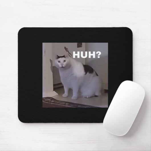 Meme Huh Cat Mousepad (Mit Mouse)