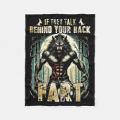 Meme If They Talk Behind Your Back Fart Alpha Wolf Fleecedecke (Vorderseite)