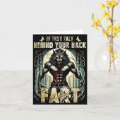 Meme If They Talk Behind Your Back Fart Alpha Wolf Karte (Gelbe Blume)