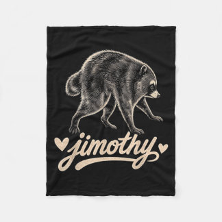 Meme Jimothy Waschbär-Design Fleecedecke