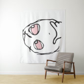 Meme le Me Frage denken rosa Augen rauchen Wandteppich (Beispiel)