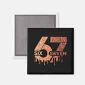 Meme Lustig 6 7 Sechs Sieben Schwarzer Monat der G Magnet (Vorderseite/Rückseite)