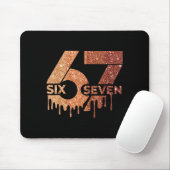 Meme Lustig 6 7 Sechs Sieben Schwarzer Monat der G Mousepad (Mit Mouse)