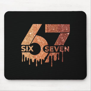 Meme Lustig 6 7 Sechs Sieben Schwarzer Monat der G Mousepad