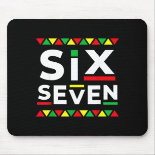 Meme Lustig 6 7 Sechs Sieben Schwarzer Monat der G Mousepad