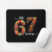 Meme Lustig 6 7 Sechs Sieben Schwarzer Monat der G Mousepad (Mit Mouse)