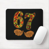 Meme Lustig 6 7 Sechs Sieben Schwarzer Monat der G Mousepad (Mit Mouse)