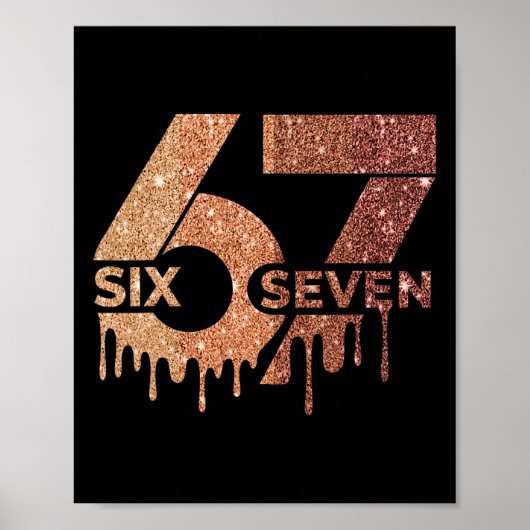 Meme Lustig 6 7 Sechs Sieben Schwarzer Monat der G Poster (Vorne)