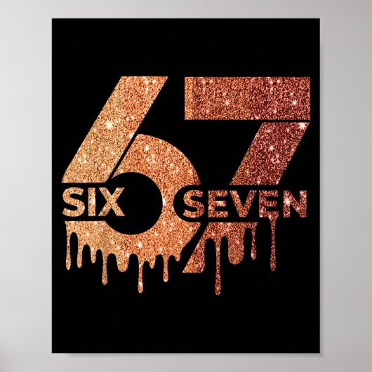 Meme Lustig 6 7 Sechs Sieben Schwarzer Monat der G Poster (Vorne)