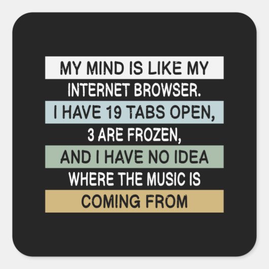 Meme Memes Spaß Arbeit jubeln Coole Funny Gift Ide Quadratischer Aufkleber (Vorderseite)