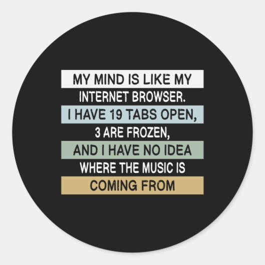 Meme Memes Spaß Arbeit jubeln Coole Funny Gift Ide Runder Aufkleber (Vorderseite)