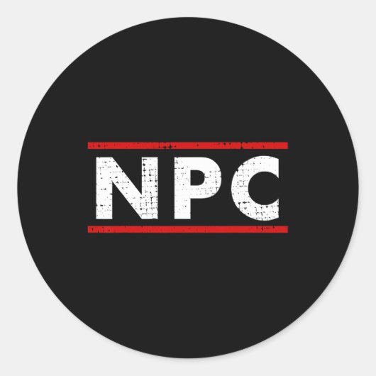 Meme - Nicht-Player-Charakter 1 Runder Aufkleber (Vorderseite)