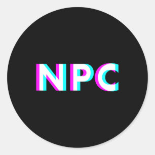 Meme - Nicht-Player-Charakter 2 Runder Aufkleber