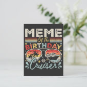 Meme of the Birthday Cruiser Vacation Postkarte (Stehend Vorderseite)