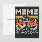 Meme of the Birthday Cruiser Vacation Postkarte (Vorne/Hinten)