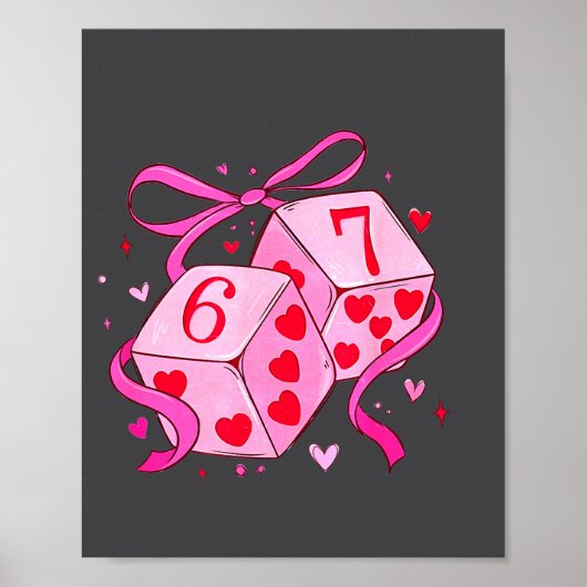 Meme Playing Cards Valentine,preppy Funny Coquette Poster (Vorne)