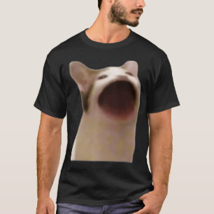 Meme Popping Cat Meme Gesang Katze m T-Shirt