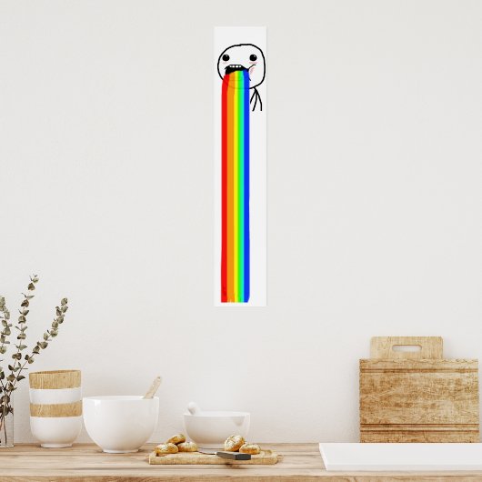 Meme Rainbow Puke Poster (Küche)