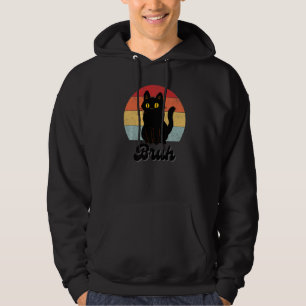 Meme sagt Bruh mit Vintage-Katzen-Bruder-Jungs-Män Hoodie