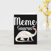 Meme Saurus Oma Muttertag Erntedankfest Weihnachte Karte (Gelbe Blume)
