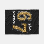 Meme Saying 6 7 Men Women Kids Leopard Teacher  Fleecedecke (Vorderseite (Horizontal))