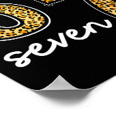 Meme Saying 6 7 Men Women Kids Leopard Teacher  Poster (Ecke)