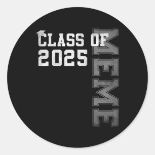 Meme Senior 2025 Proud Meme of a Cl of 2025 Gradua Runder Aufkleber