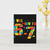 Meme Six Seven Boys Building Birthday I Was 6 Now Karte (Gelbe Blume)