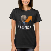 Meme Stonks Man Plus Arrow T-Shirt (Vorderseite)