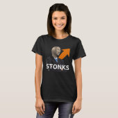 Meme Stonks Mann Plus Pfeil T-Shirt (Vorne ganz)