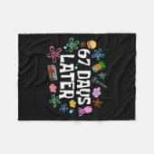 Meme Teacher Student 67 Days Later Funny 67th Day  Fleecedecke (Vorderseite (Horizontal))