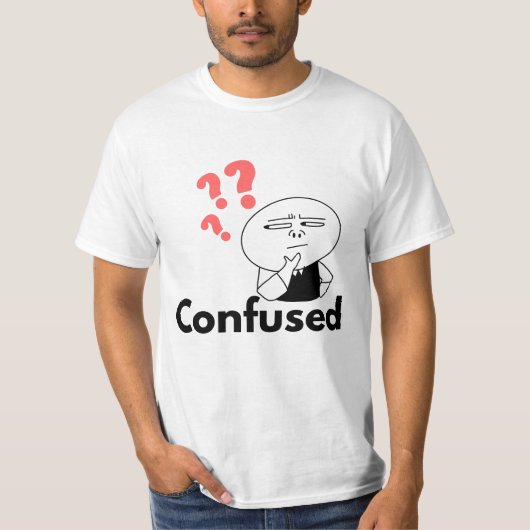 Meme verwirrte Junge-Shirts Designs T-Shirt (Vorderseite)