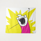 Meme Was haben wir jetzt gewollt? Wandteppich (Vorderseite (Horizontal))