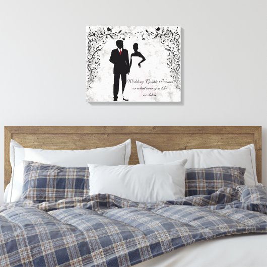 Memento für Hochzeit oder Jubiläum Leinwanddruck (Insitu (Schlafzimmer))