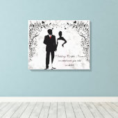 Memento für Hochzeit oder Jubiläum Leinwanddruck (Insitu (Holzboden))