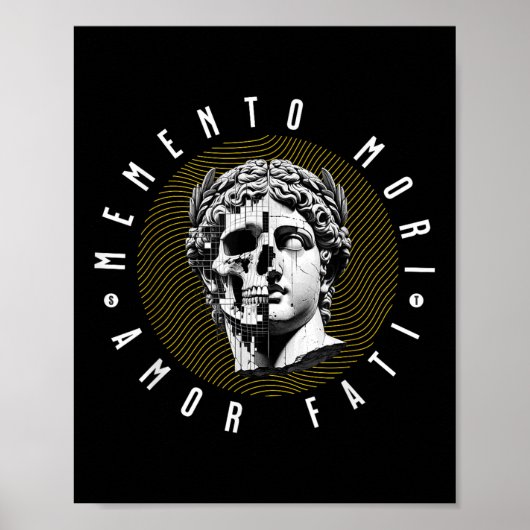 Memento Mori Amor Fati Skull-Angebot Poster (Vorne)