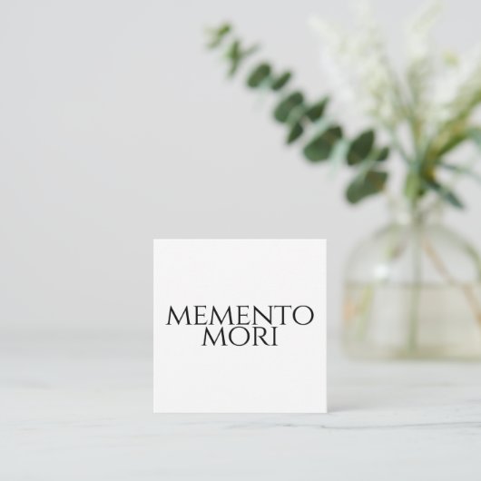 Memento Mori Begleitkarte (Stehend Vorderseite)