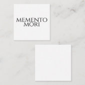 Memento Mori Begleitkarte (Vorne/Hinten)