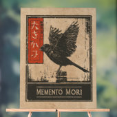 Memento Mori Crow Art | Wabi Sabi Stoic Design Acrylschild (Neutral)