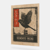 Memento Mori Crow Art | Wabi Sabi Stoic Design Acrylschild (Winkel)