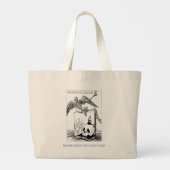 Memento Mori Dark Academia Jumbo Stoffbeutel (Rückseite)