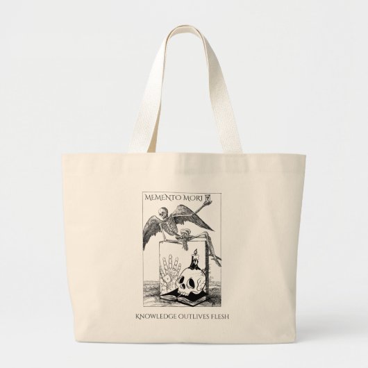 Memento Mori Dark Academia Jumbo Stoffbeutel (Vorne)