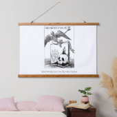 Memento Mori Dark Academia Wandteppich Mit Holzrahmen (Schlafzimmer)