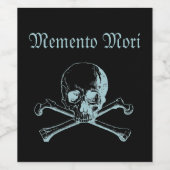 Memento Mori (Denken Sie an den Tod) Weinetikett (Einzelnes Label)