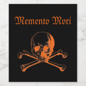 Memento Mori (Denken Sie an den Tod) Weinetikett (Einzelnes Label)